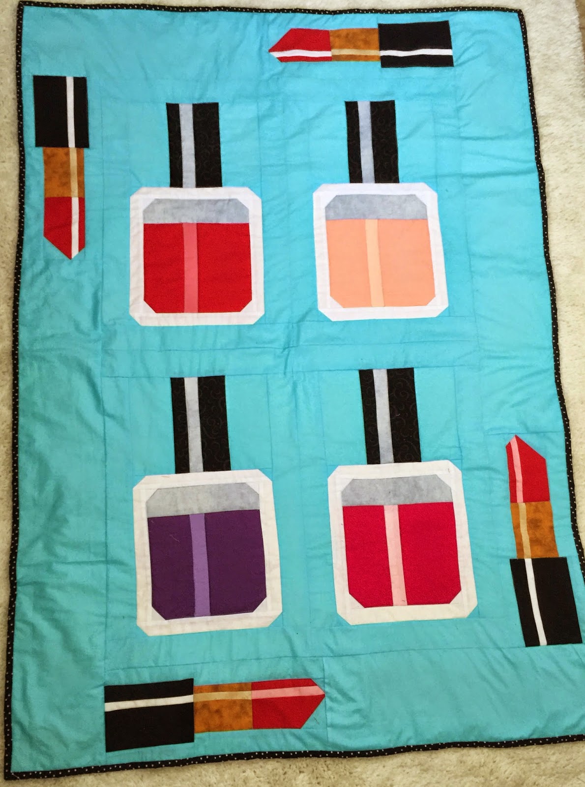 Just Because Quilts Nail Polish & Lipstick