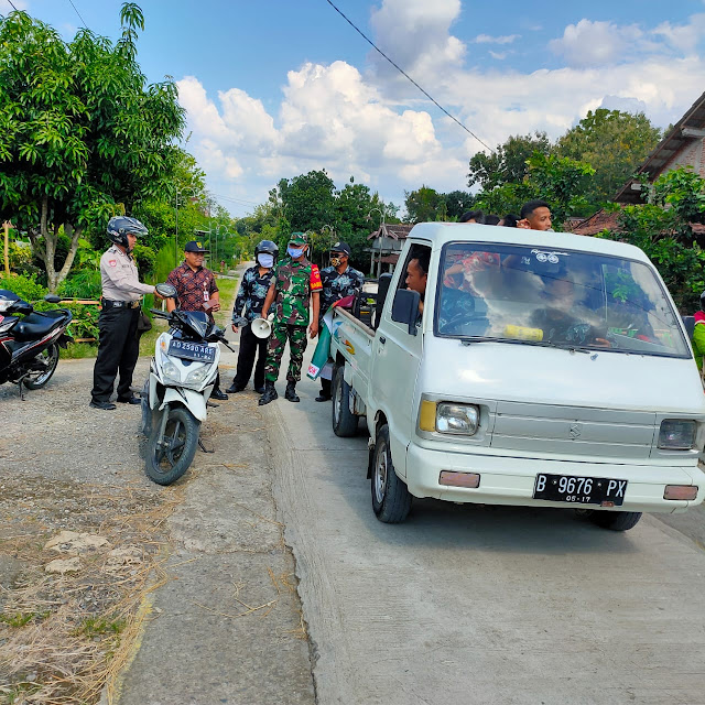 Babinsa Juwok Terjun Langsung Ke Desa Sosialisasikan Covid-19