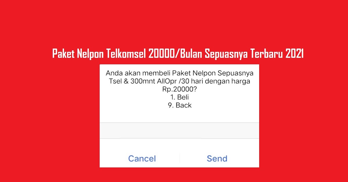 Paket Nelpon Telkomsel 20000/Bulan Sepuasnya UNLIMITED