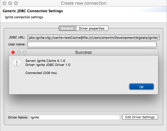 Tip SQL client for Apache Ignite cache