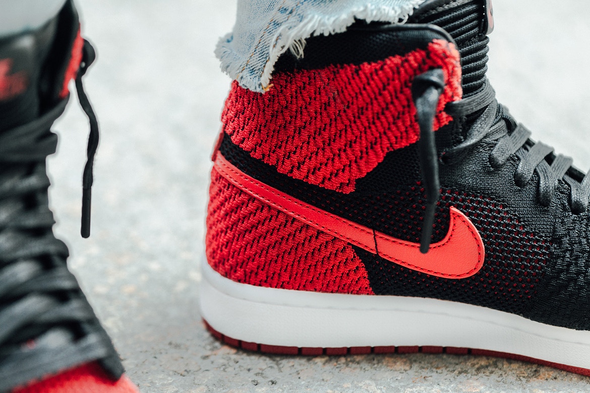Swag Craze: First Look: Nike Air Jordan 1 Retro High Flyknit Banned (Bred)