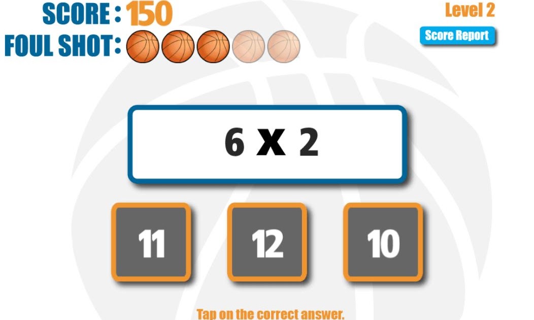 math Basketball Calcul mental pour les 4 opérations (à ton choix)