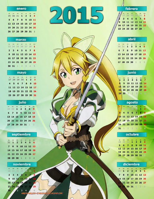 calendario anime sword art online 2015