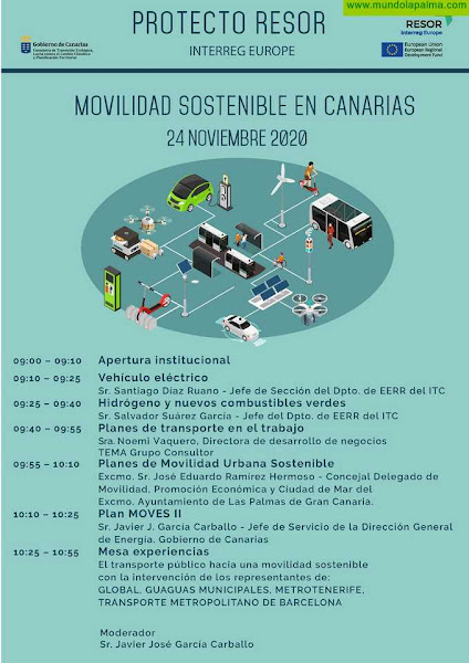 Transición Ecológica organiza unas jornadas virtuales sobre movilidad sostenible en Canarias