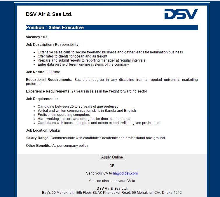 send cv online jobs