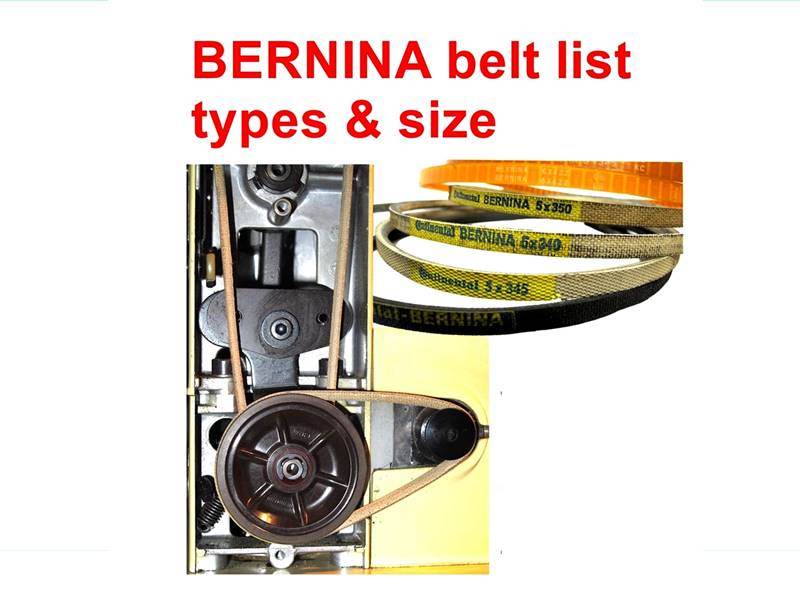 Bernina Drive Belts Bernina Motor V Belt Bernina Belts Sizes Types