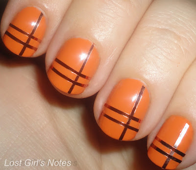 stripe manicure and nail art