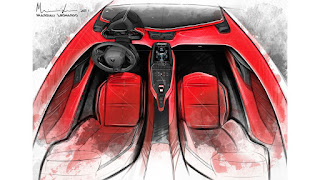 Lamborghini Countach LPI 800-4 2022 sketch interior dxpart