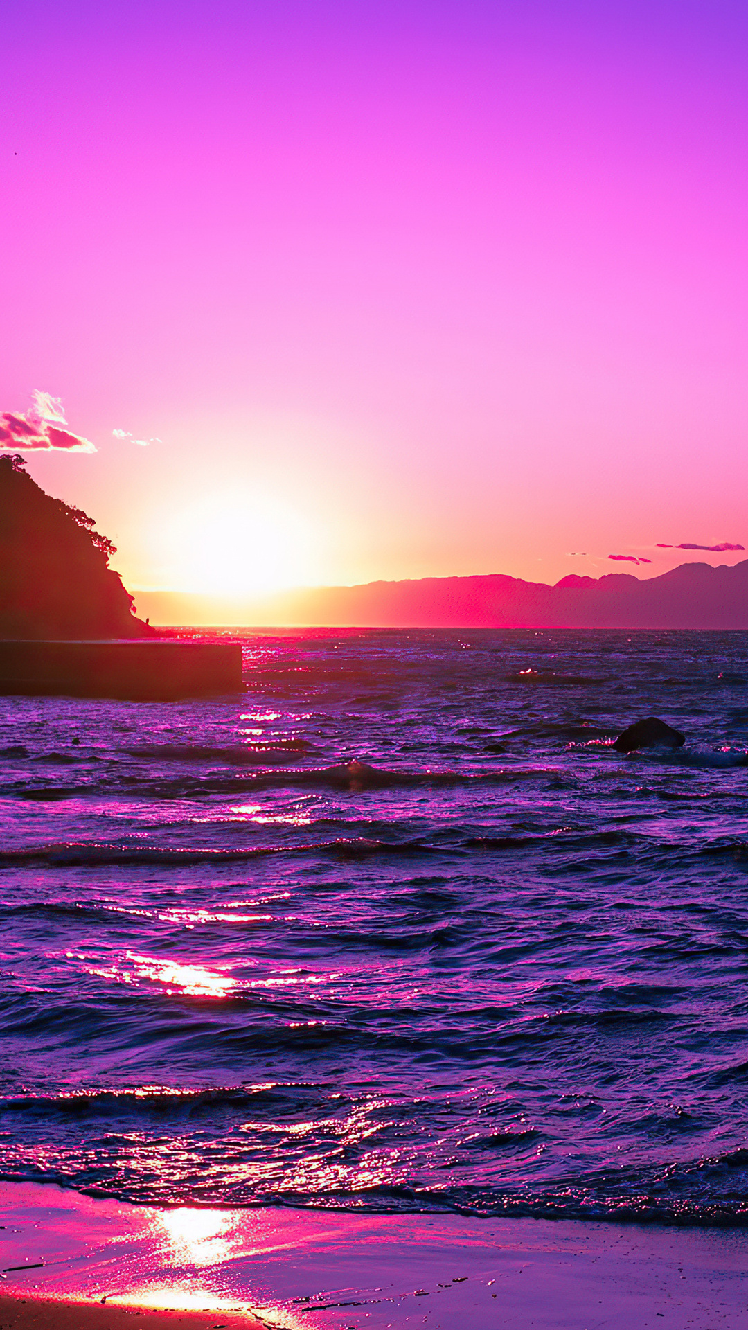 Beautiful Evening Pink Sunset Wallpaper