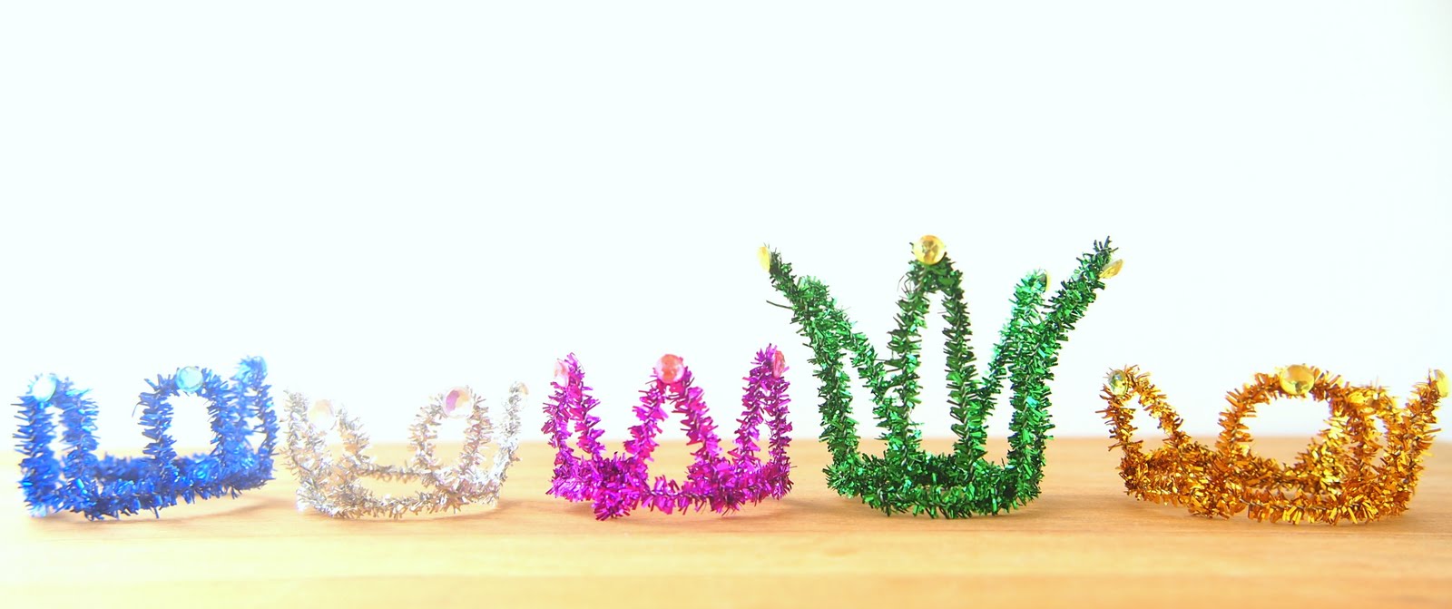 The Tiny Funnel Pipe Cleaner Crowns for Royal Easter Eggs