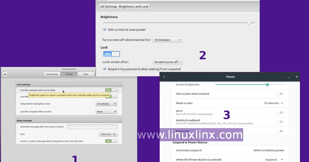 Disable suspend & password prompt in Linux Mint & Ubuntu LinuxLinx