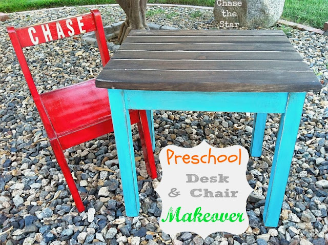 School Desk And Chair Makeover