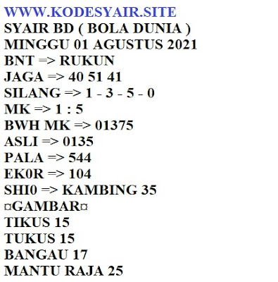 Prediksi Syair Singapura 1 Agustus 2021 Initogel Xyz