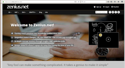 Website belajar SBMPTN - Zenius