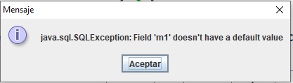 Error java sql SQLException Field doesnt have a default value