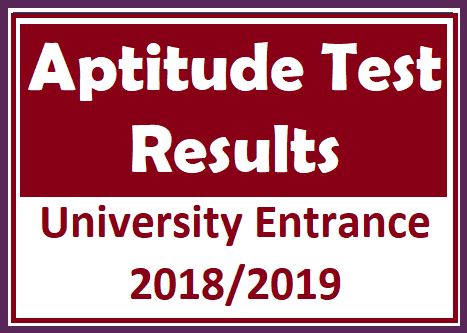 Aptitude Test Results : University Entrance