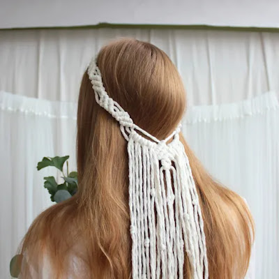 Voile-macramé-blanc-Voil-court-boho-Etsy-KMich Weddings-Philadelphie