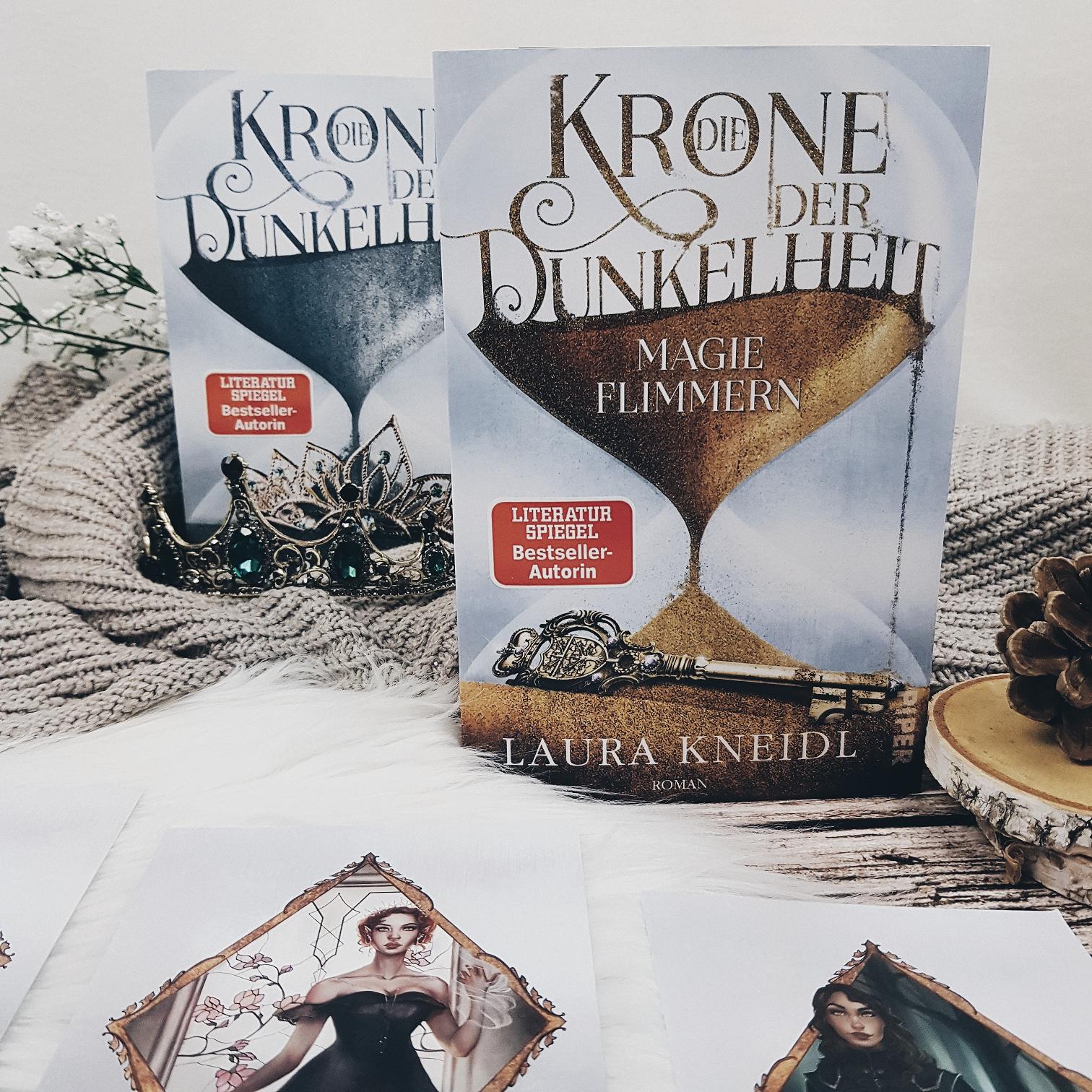 Bücherblog. Rezension. Buchcover. Die Krone der Dunkelheit - Magieflimmern (Band 2) von Laura Kneidl. Fantasy. Piper. ©Lisa B. | Prettytigers Bücherregal | prettytigerbuch