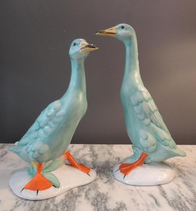 MICHAEL THOMAS Pair of Porcelain Ducks