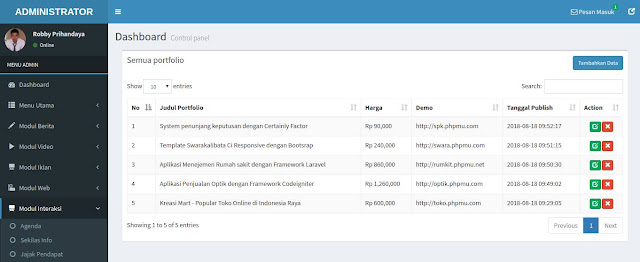 Toko Swarakalibata Ci - Modul Portfolio dan Pemesanan Produk