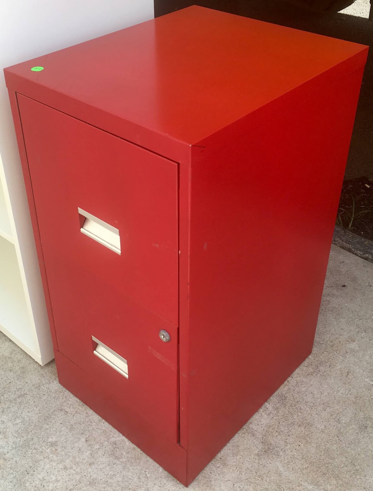 Uhuru Furniture & Collectibles Red 2 Drawer File 25 SOLD