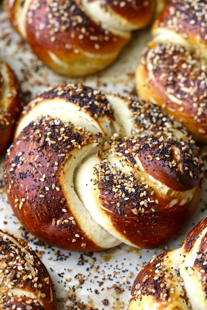 Everything Bagel Soft Pretzel Knots Karen's Kitchen Stories