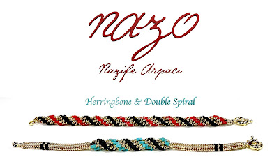 Nazo takı tasarım kursu Herringbone ve double spiral bileklik