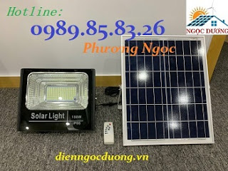 Đèn 150W, Đèn Pha Năng Lượng Mặt Trời 150w, đèn led mặt trời