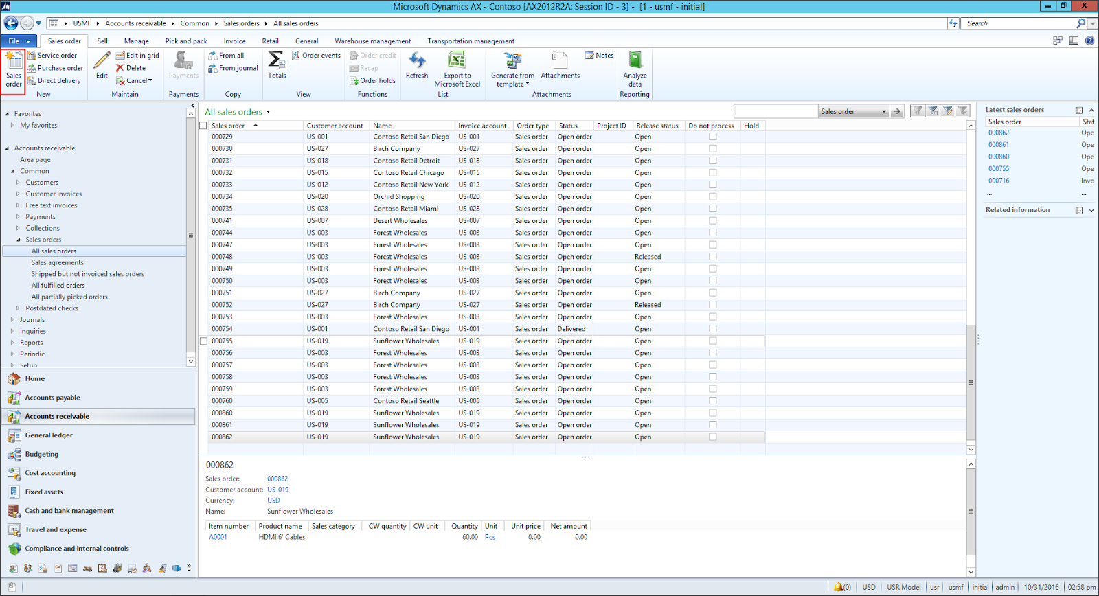 Dynamics AX Tips AX 2012 Sales order Prepayment