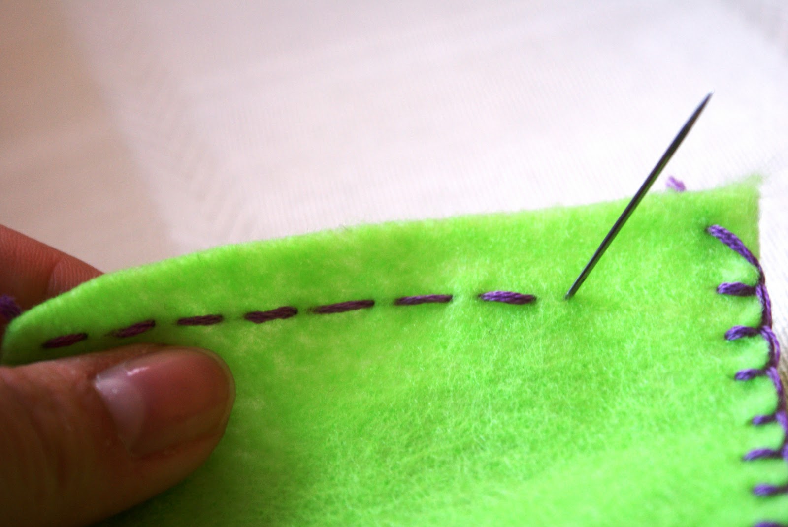 The Better Nester How to Hand Sew Straight Stitch
