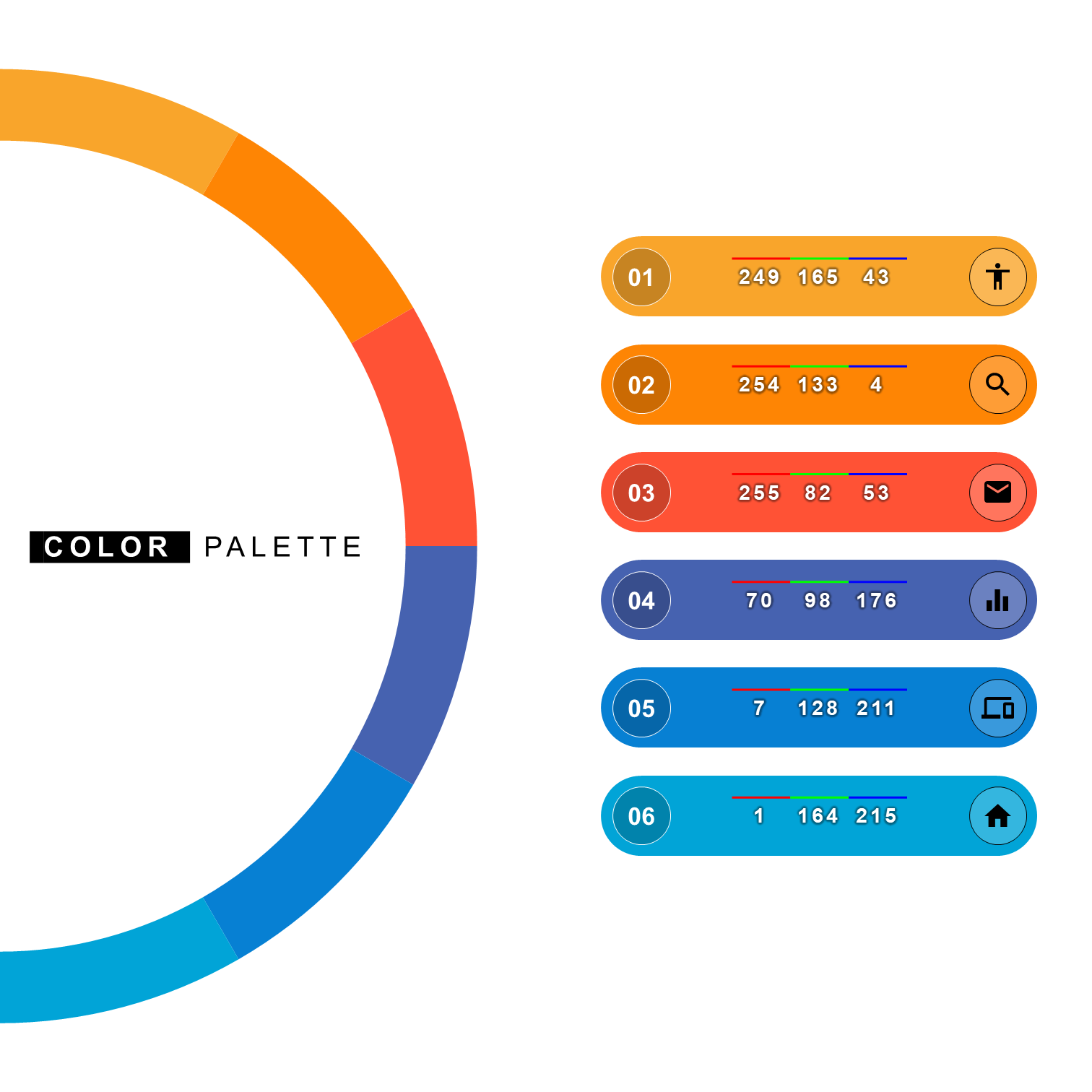 Color Palette 017 PowerPoint Free