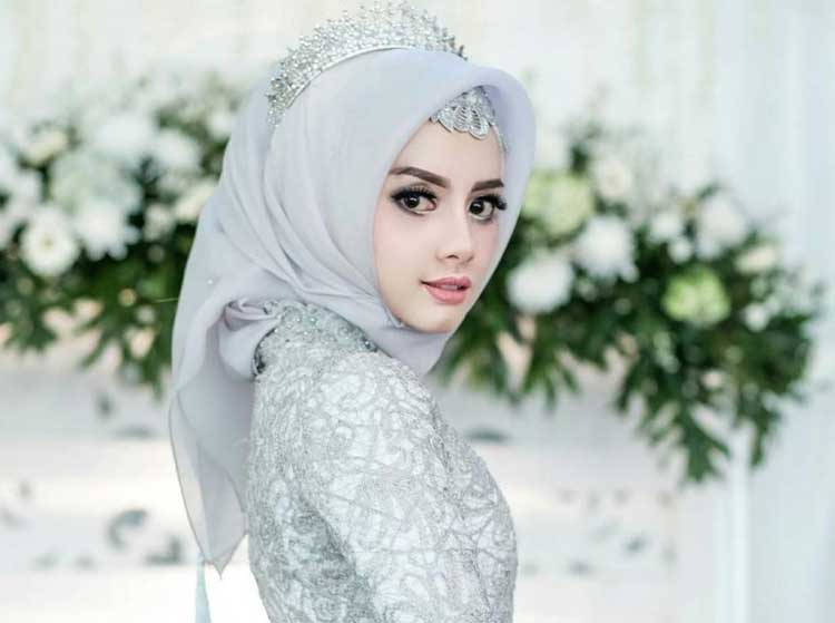 baju nikah hijab 