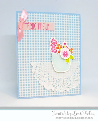 Floral Hello card-designed by Lori Tecler/Inking Aloud-stamps and dies from WPlus9