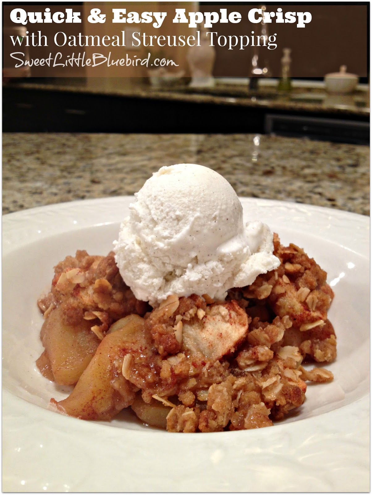 Sweet Little Bluebird Quick and Easy Apple Crisp