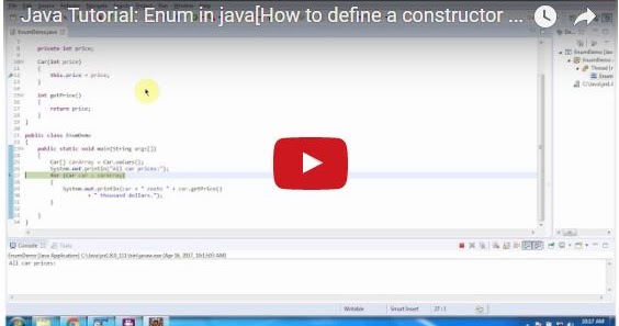 JAVA EE: Java Tutorial: Enum in java[How to define a constructor and ...