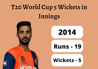 T20 वर्ल्ड कप में 5 विकेट लेने वाले गेंदबाज | T20 World Cup 5 Wickets in innings