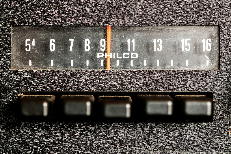 Rádio & Rádios Dial de um rádio Philco.