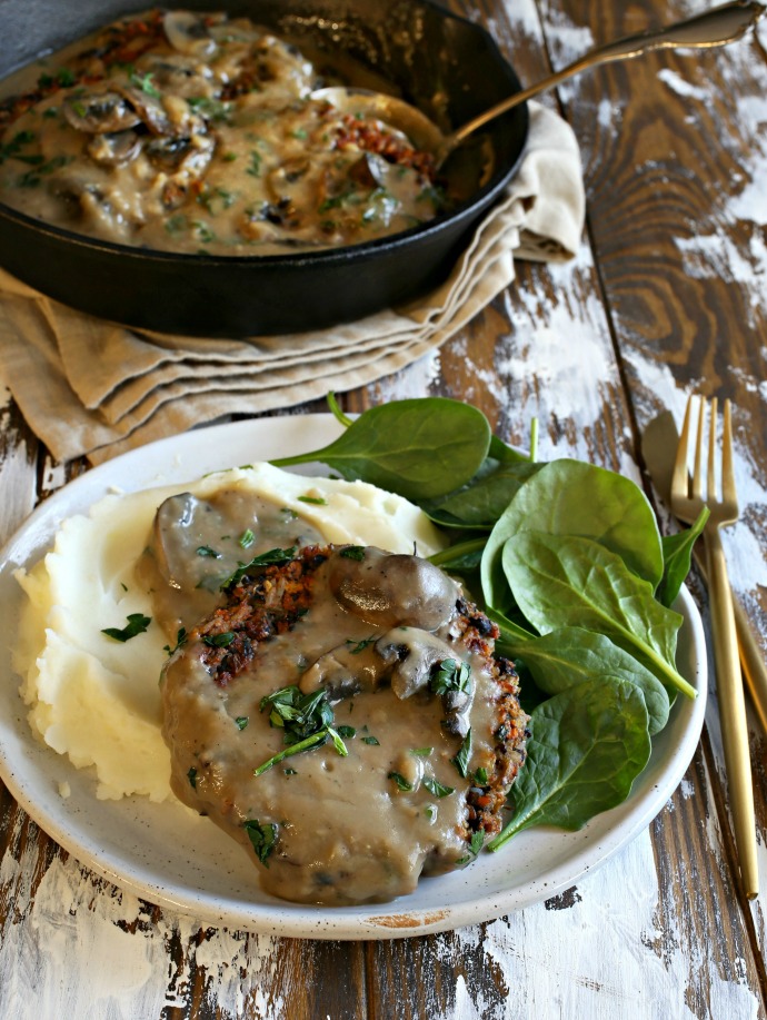 Hungry Couple Vegetarian Salisbury Steak