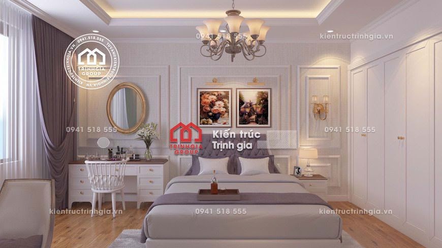 Thiết kế nội thất biệt thự tân cổ điển kiểu Pháp sang trọng - Mã số Nt4023 - Ảnh 1