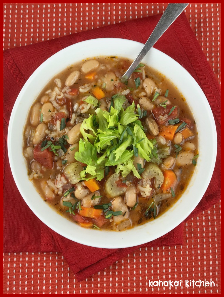 Kahakai Kitchen Simple White Bean, Tomato & Rice Soup for Souper (Soup