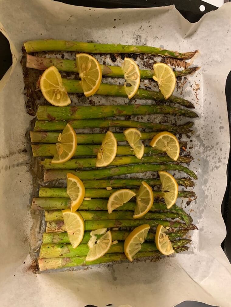 Caesar Grilled Asparagus Salad recipe