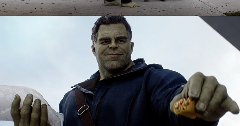 Hulk compartiendo sus tacos.