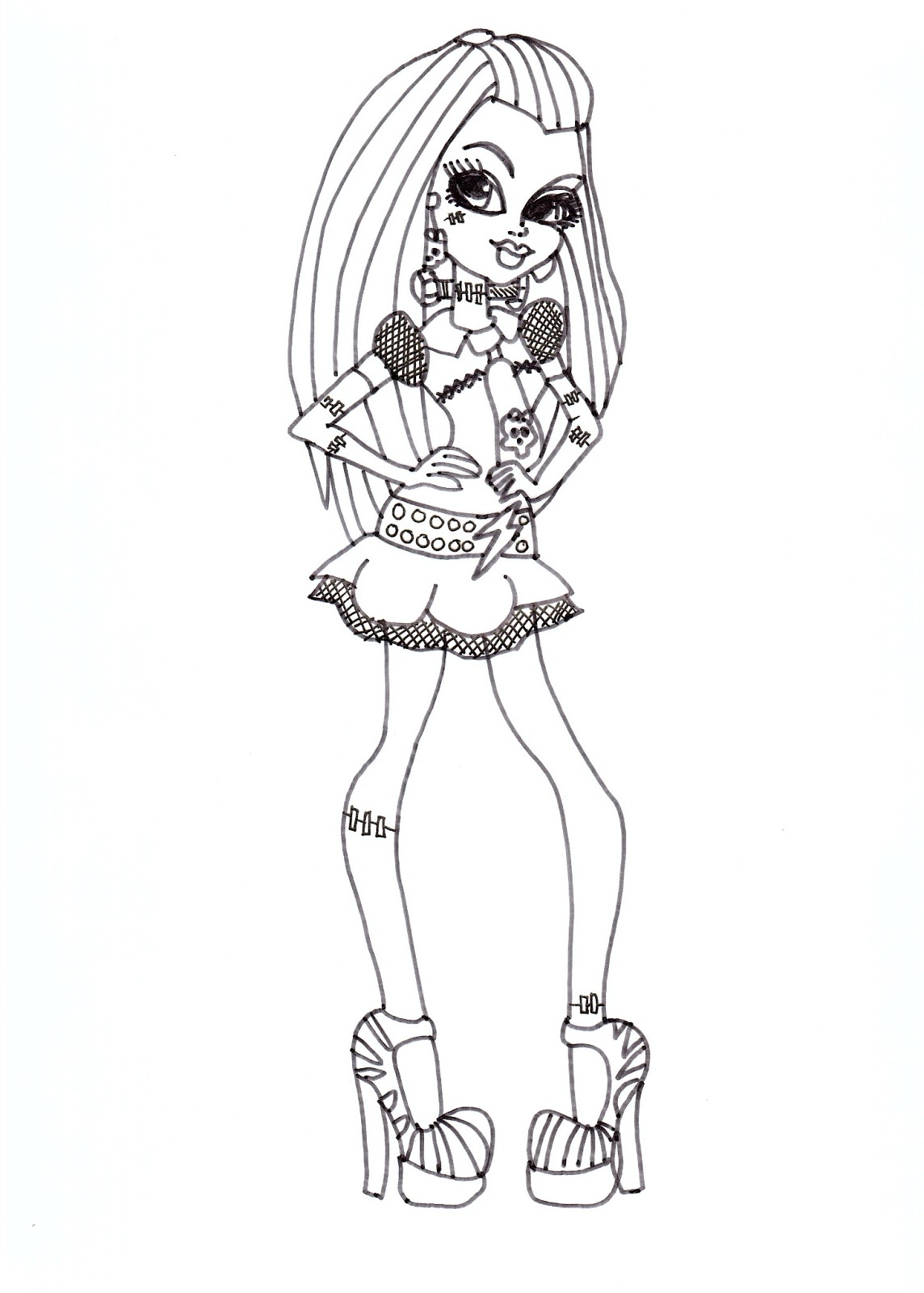 Printable Free Monster High Frankie Stein Coloring Sheets For Girls ...