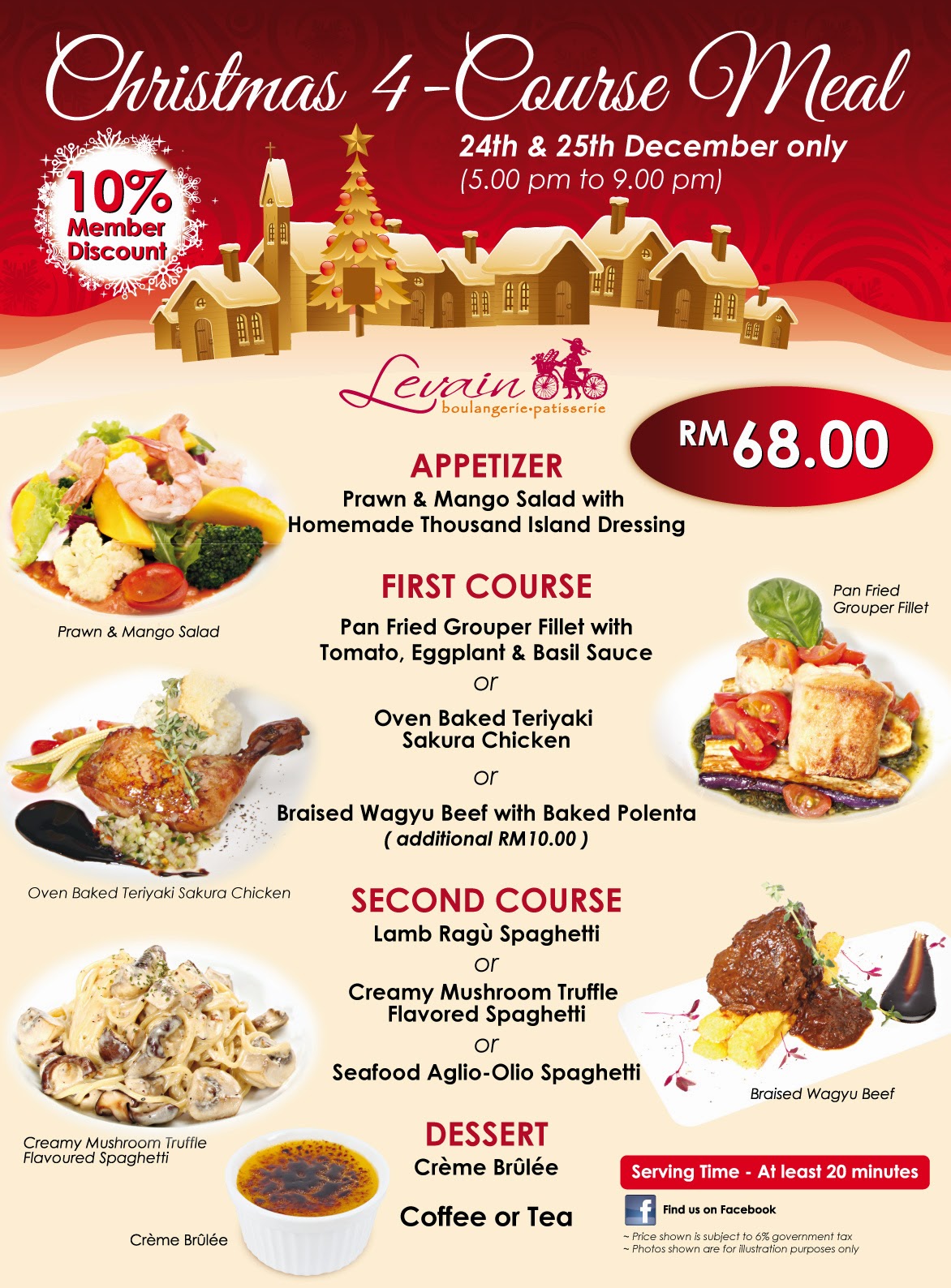 4 COURSE CHRISTMAS MEAL AT LEVAIN BOULANGERIE PATISSERIE Malaysian Foodie