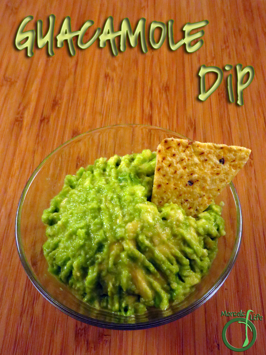 Morsels of Life - Guacamole Dip - A quick and easy guacamole dip with all of three ingredients!