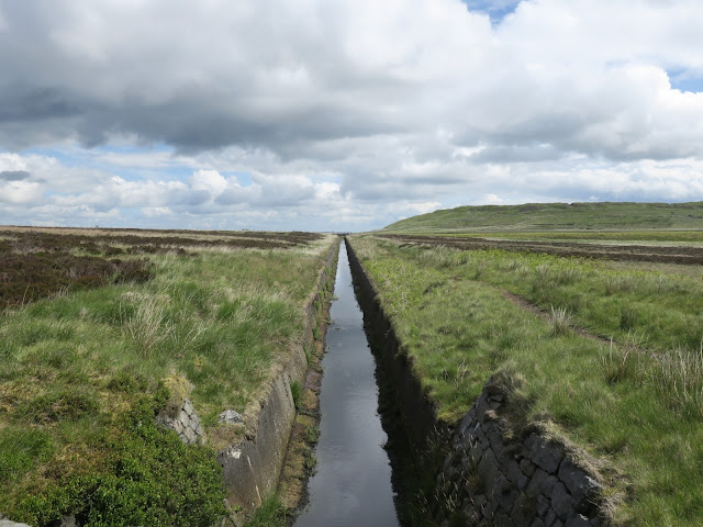 Catchwater drain. Warley Moor. West Yorkshire.