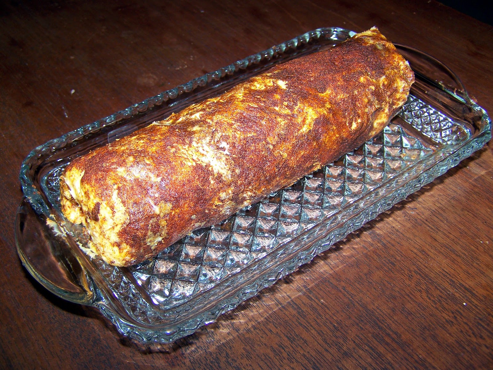 Spicy Cheese Log Rolled In Paprika