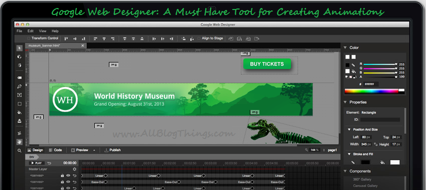 Google Web Designer: A Must Have Tool for Creating Animations