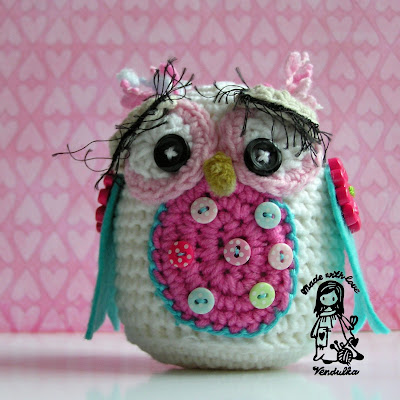 beauty of crocheting, Vendulka, DIY, crochet paterns, decoration, handmade toy, Magic with hook and needles, owl, owl amigurumi, 