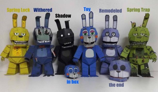 PAPERMAU: Five Nights At Freddy's - Bonnie Timeline Paper Toys - by  Adogopaper